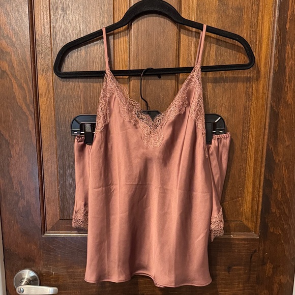 Victoria's Secret Other - Victoria's Secret Satin Lingerie Set with Lace Trim